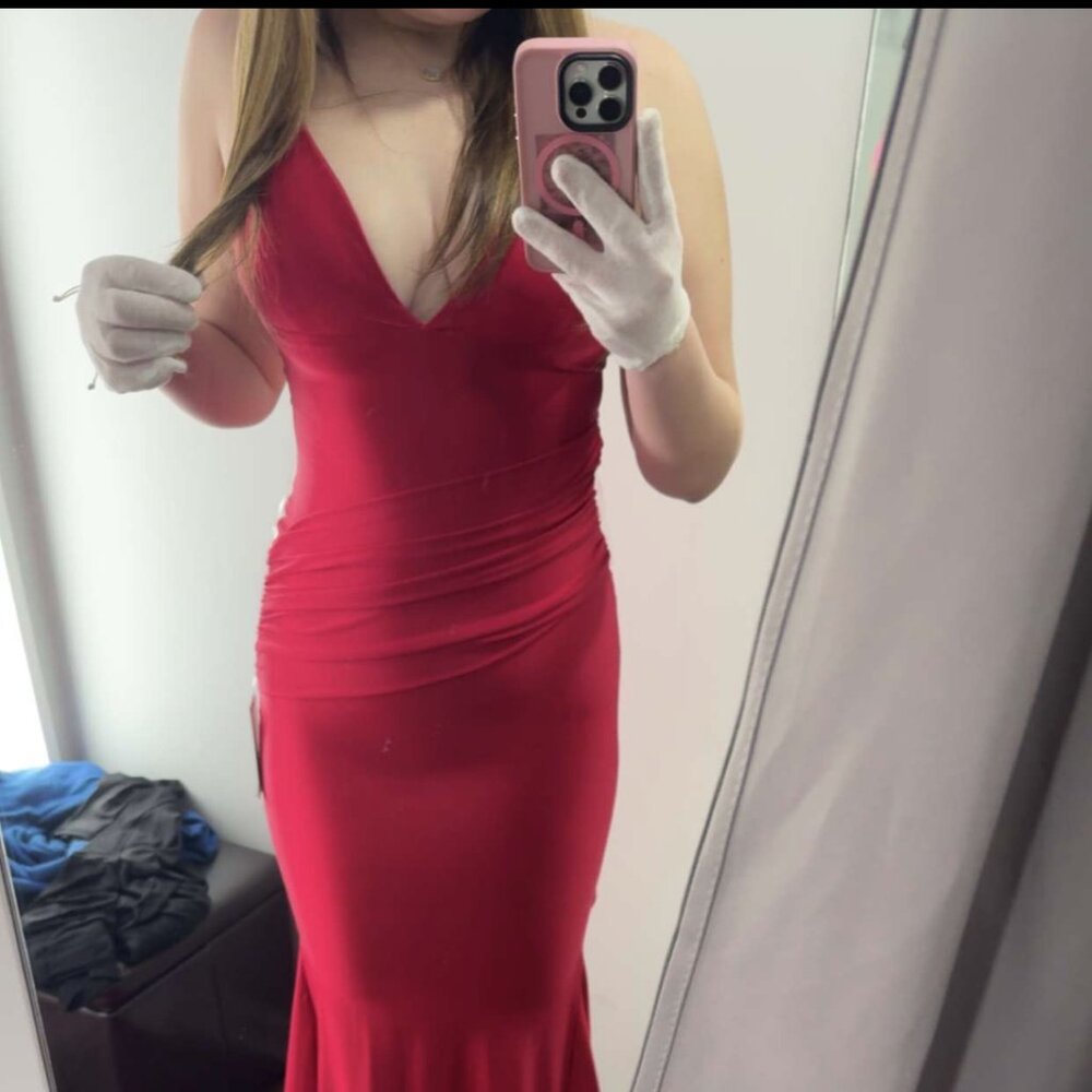 Atria Couture Red Mermaid Gown | Open Back | Formal Evening Dress | Prom Gala